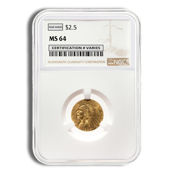 .5 Gold Indian Quarter Eagle - NGC MS64