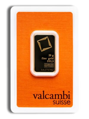 20 gram Gold Bar - Valcambi (Carded)