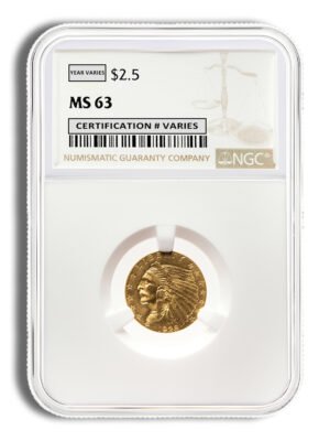 .5 Gold Indian Quarter Eagle - NGC MS63