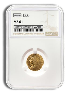 .5 Gold Indian Quarter Eagle - NGC MS61