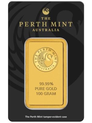 100 gram Gold Bar - Perth Mint (Carded)
