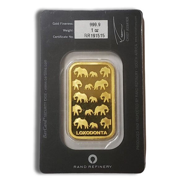 1 oz Gold Bar - Rand Refinery (Carded)