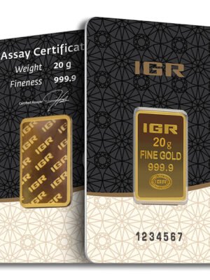 20 gram Gold Bar - IGR Metals (Carded)