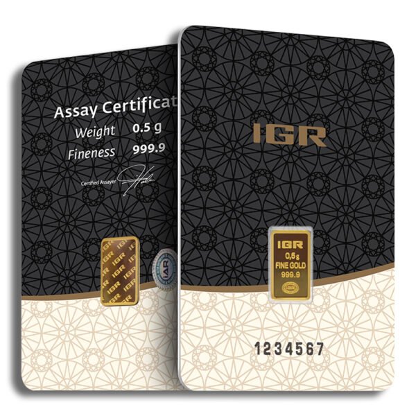 1/2 gram Gold Bar - IGR Metals (Carded)