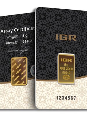 5 gram Gold Bar - IGR Metals (Carded)Â Â 