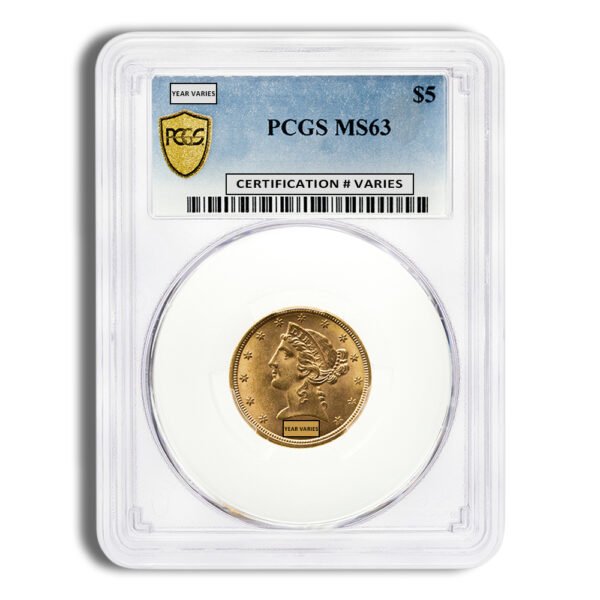  Gold Liberty Half Eagle - PCGS MS63
