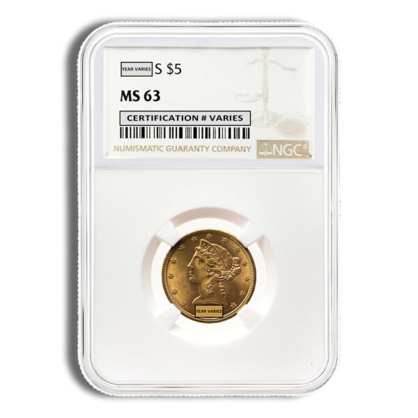  Gold Liberty Half Eagle - NGC MS63