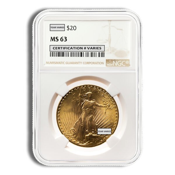  Gold Saint-Gaudens Double Eagle - NGC MS63