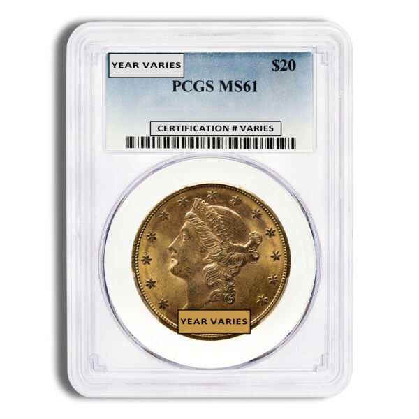  Gold Liberty Double Eagle - PCGS MS61