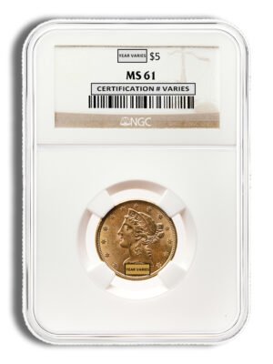  Gold Liberty Half Eagle - NGC MS61