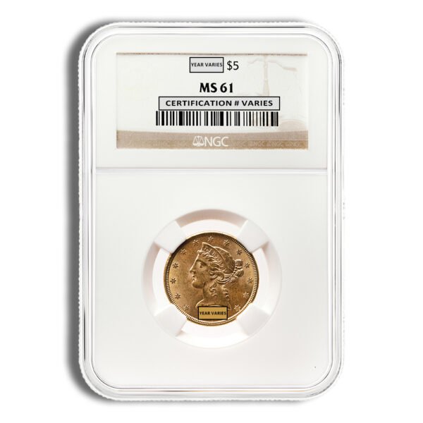  Gold Liberty Half Eagle - NGC MS61
