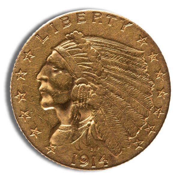 .5 Gold Indian Quarter Eagle - XF