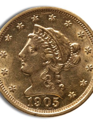 id3885043c3373346hB2pH3no2IKTPVZtUHC3FcEvI8Jb7VPt74B6MwxyWnSNZggcbext-1.jpg .5 Gold Liberty Quarter Eagle - AU