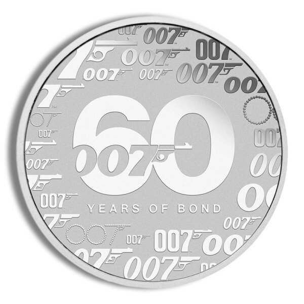 2022 1 oz Tuvalu Silver 60 Years of Bond BU