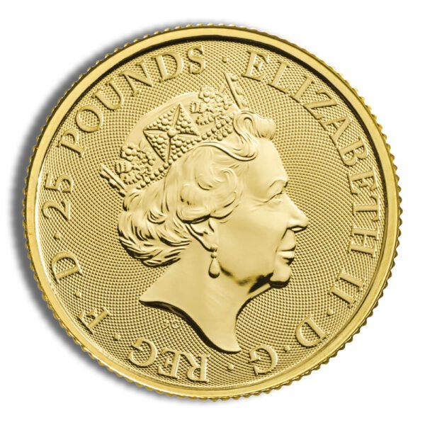 2021 1/4 oz Great Britain Queen's Beast Gold Coin - Greyhound