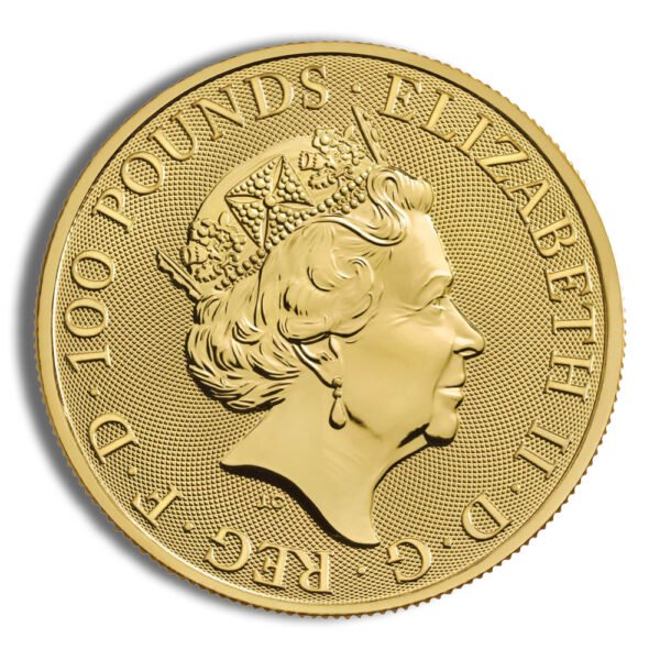 2021 1 oz Great Britain Queen's Beast Gold Coin - Greyhound