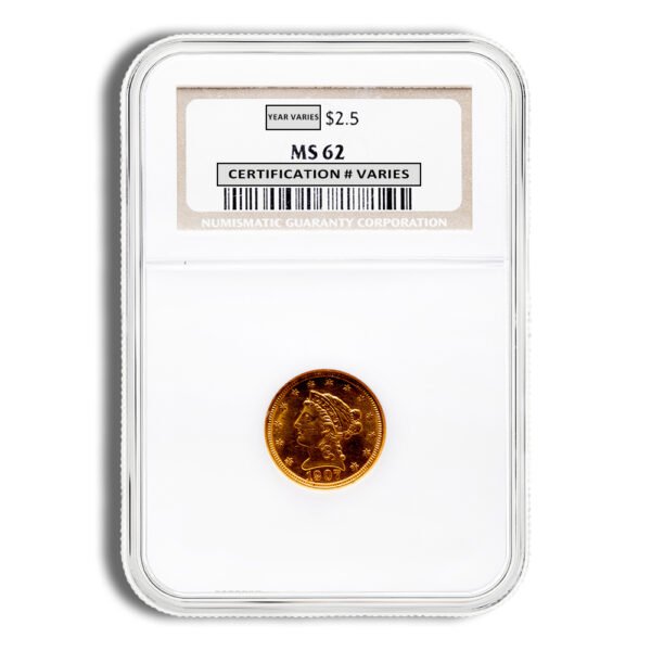 .5 Gold Liberty Quarter Eagle - NGC MS62