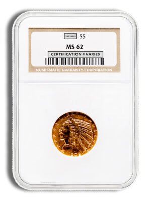  Gold Indian Half Eagle - NGC MS62