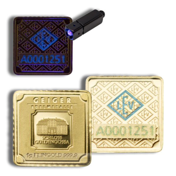 1 gram Gold Bar - Geiger (In Assay)