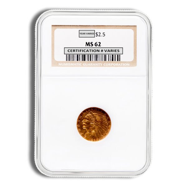 .5 Gold Indian Quarter Eagle - NGC MS62