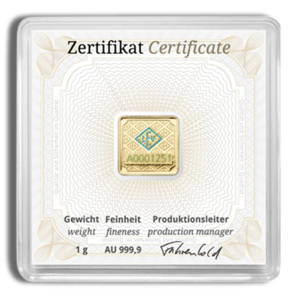 1 gram Gold Bar - Geiger (In Assay)