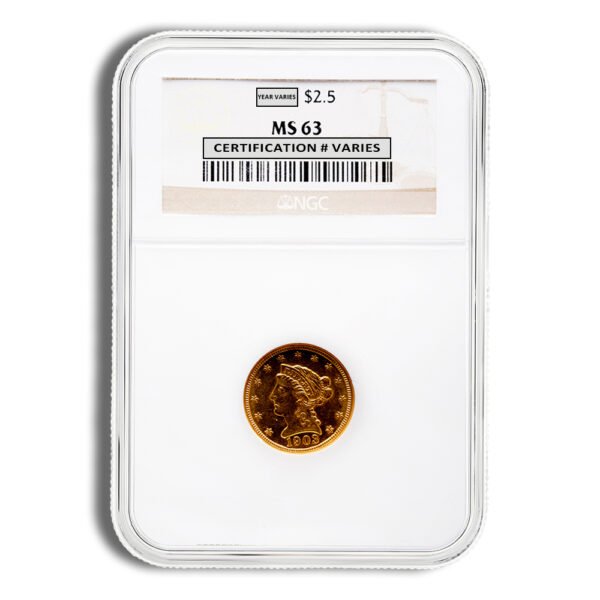 .5 Gold Liberty Quarter Eagle - NGC MS63