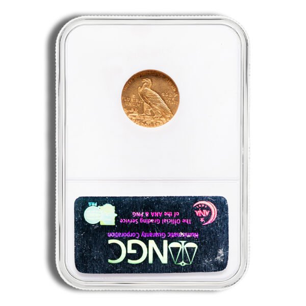 .5 Gold Indian Quarter Eagle - NGC MS62