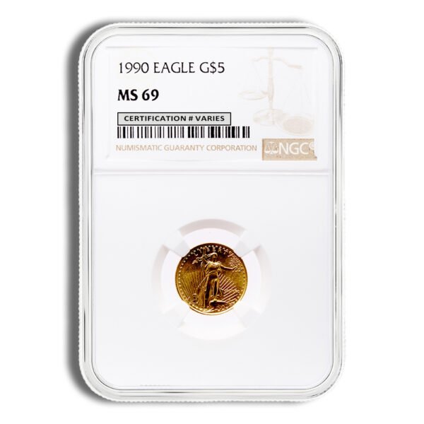 1990 1/10 oz Gold Eagle  NGC MS69