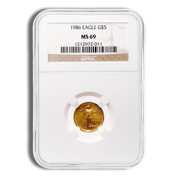 1986 1/10 oz Gold Eagle  NGC MS69