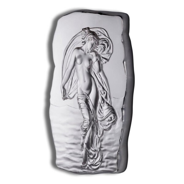 1 Kilo Silver Bar - Sculpture - Woman with Flowing Gown