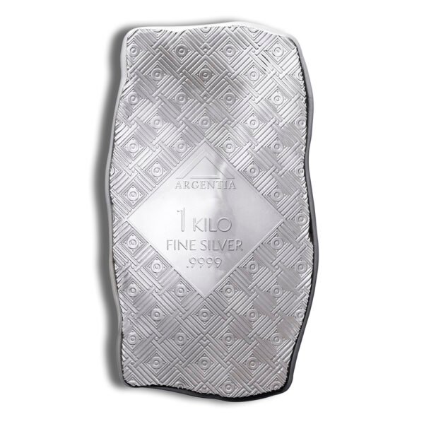 1 Kilo Silver Bar - Sculpture - Woman with Flowing Gown