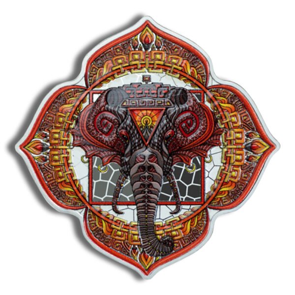 2022 2 oz Silver Solomon Islands Phil Lewis Chakra Elephant