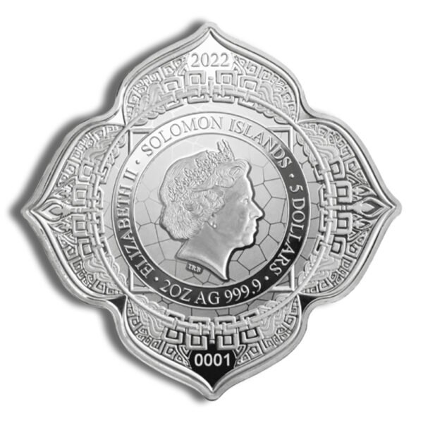 2022 2 oz Silver Solomon Islands Phil Lewis Chakra Elephant