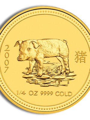 2007 1/4 oz Australia Gold Lunar Pig BU - Series I