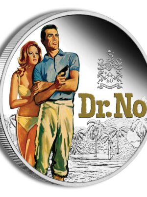 2022 1 oz Silver Proof James Bond Dr. No Coin - Coloured