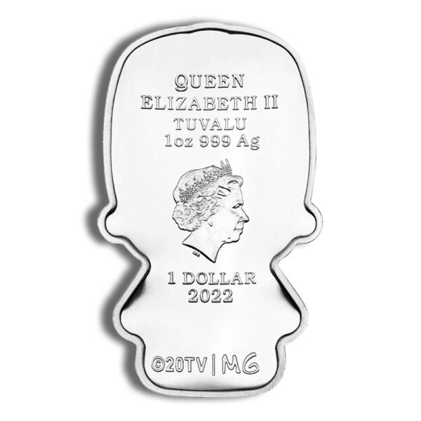 2022 Silver 1 oz Homer Simpson Mini Coin