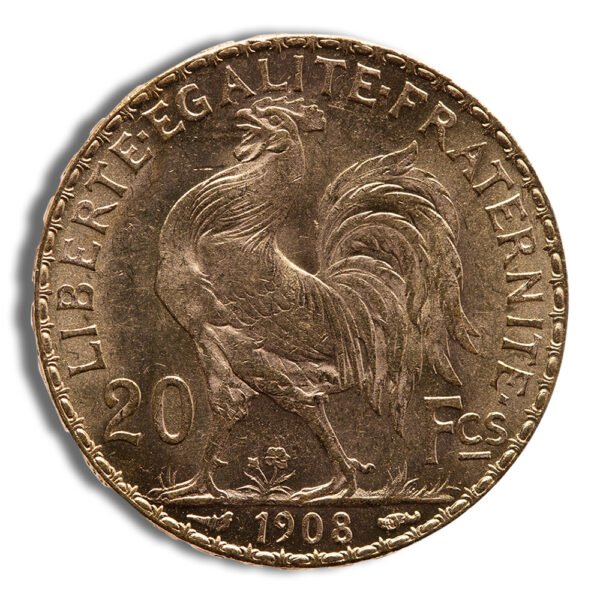 France Gold 20 Francs - Rooster (1899-1914)