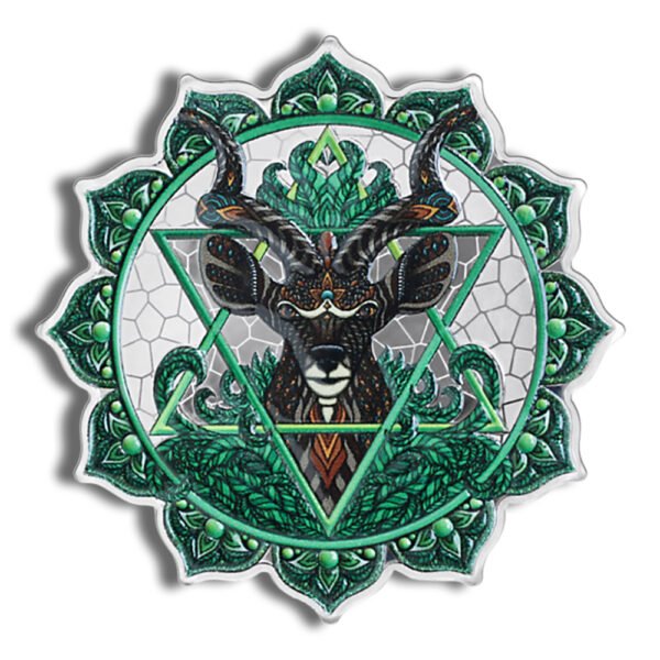 2022 2 oz Silver Solomon Islands Phil Lewis Chakra Antelope