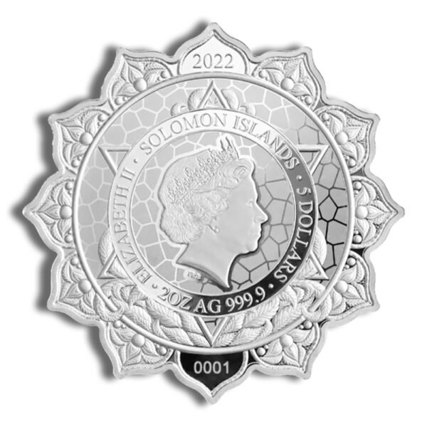 2022 2 oz Silver Solomon Islands Phil Lewis Chakra Antelope