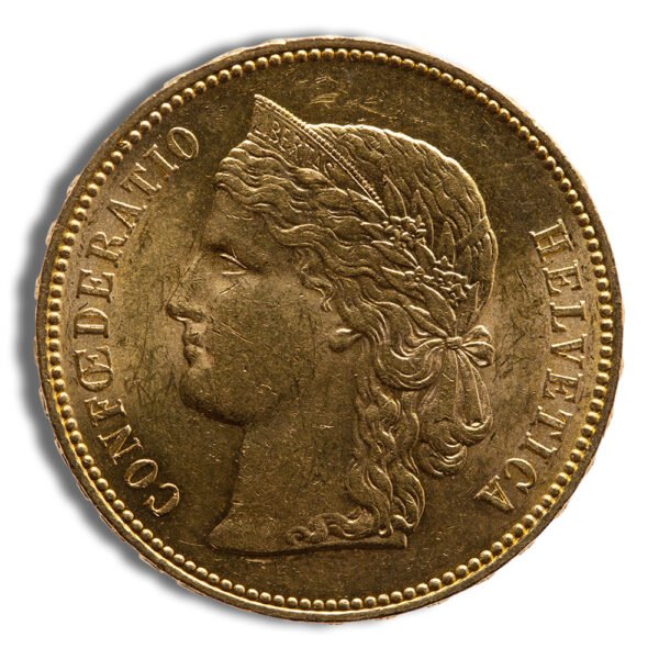 Switzerland Gold 20 Francs - Helvetica (1883-1896)