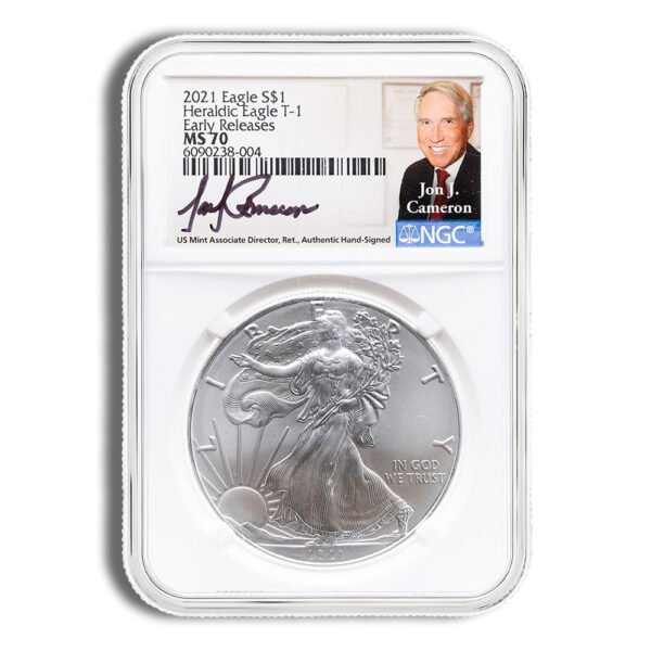 2021 Silver Eagle NGC MS70 ER - Type 1 (Jon Cameron)