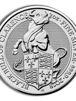 2018 2 oz Silver Great Britain Queen's Beasts - Bull