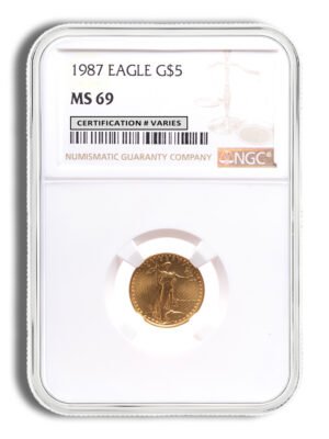 id5291136c3373346hYXFgDeTkemYbw2g9EacElxiM0MdB7XQXMR6HCurZw9_PrX1eext-1.jpg 1987 1/10 oz Gold Eagle NGC MS69