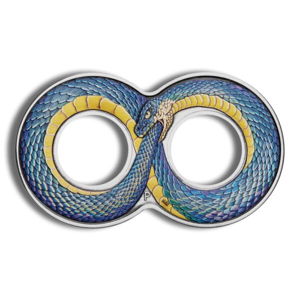 2022 2 oz Silver Ouroboros Infinity Antiqued Coin