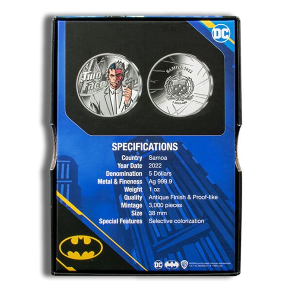 2022 1 oz Samoa Silver DC Comics Two-Face