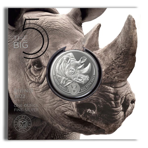 2022 1 oz Silver South Africa Big 5 Rhino BU