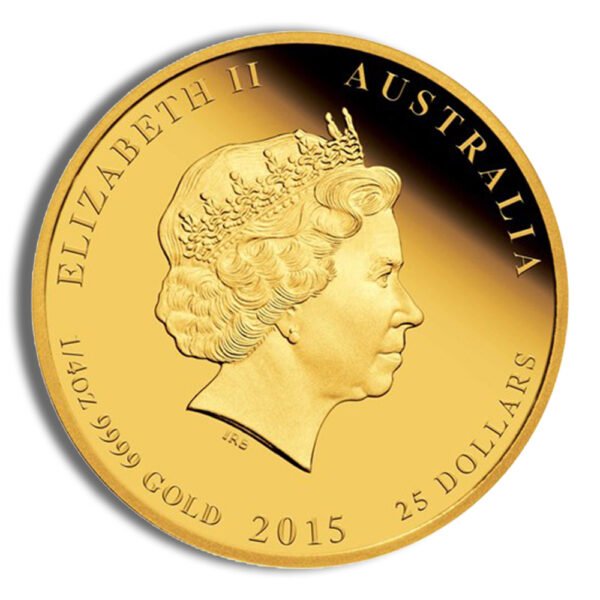 2015 1/4 oz Australia Gold Lunar Goat BU - Series II