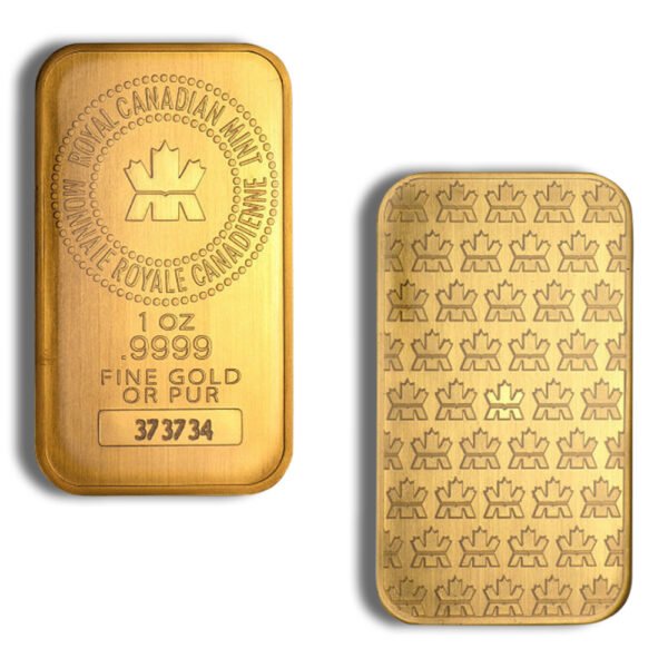 1 oz Gold Bar - Royal Canadian Mint - RCM (Carded)