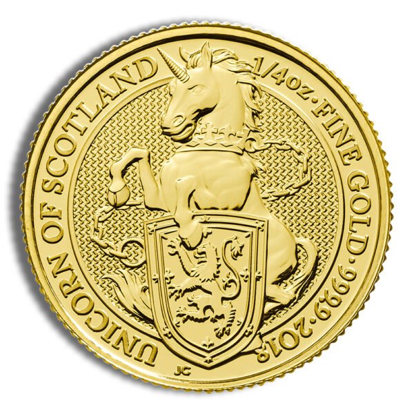 2018 1/4 oz Great Britain Queen's Beast Gold Coin - Unicorn