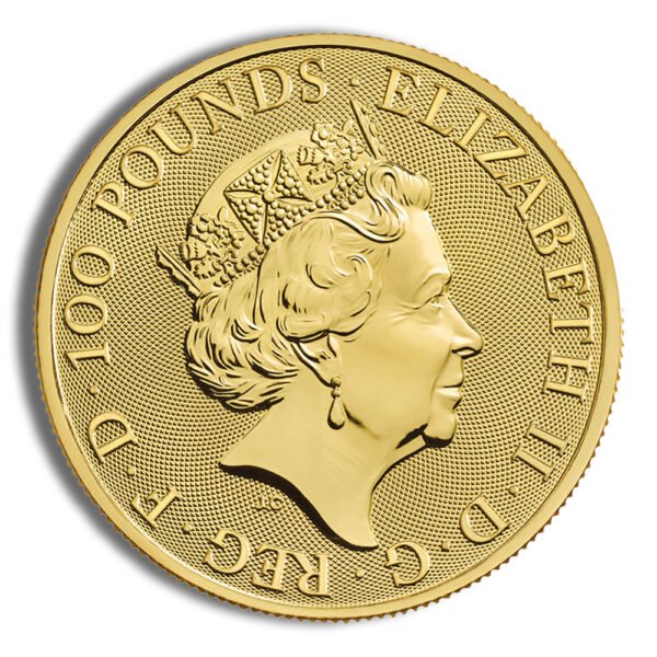 2021 1 oz Great Britain Queen's Beast Gold Coin - Completer